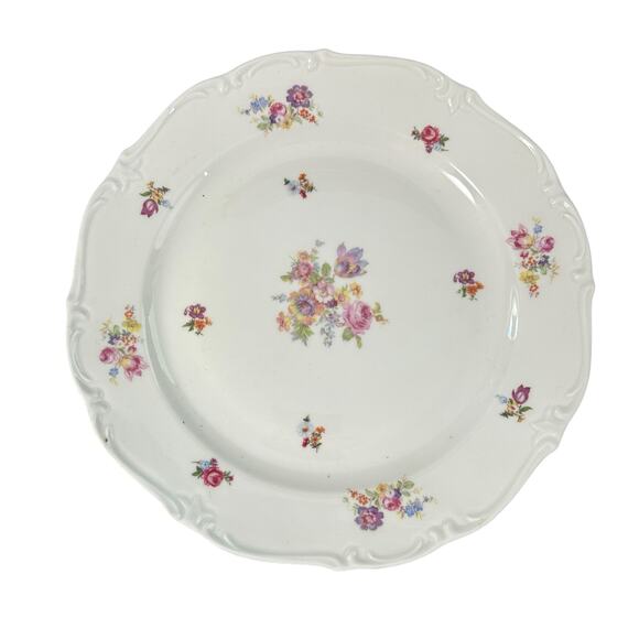 Reichenbach Bone China 12 Inch Serving Plate Floral Print Vintage - Picture 1 of 5